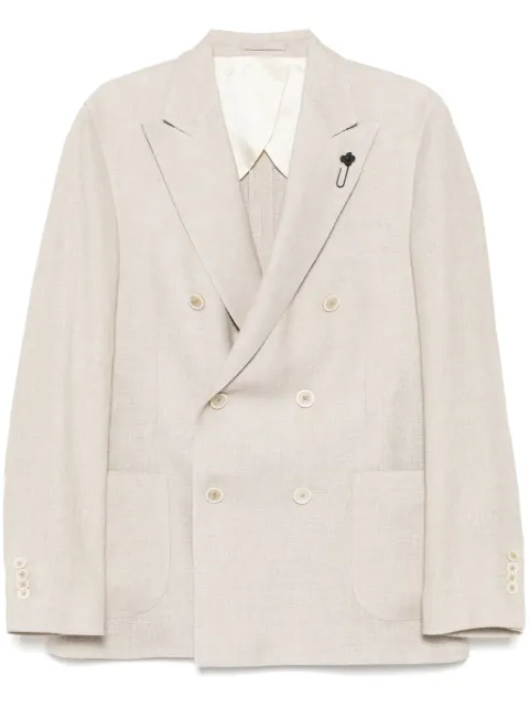 Lardini double-breasted blazer Neutrals ES660AEESIF64519150