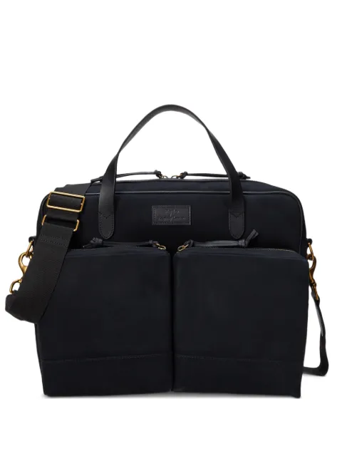Polo Ralph Lauren leather-trim laptop bag Black 405945891002