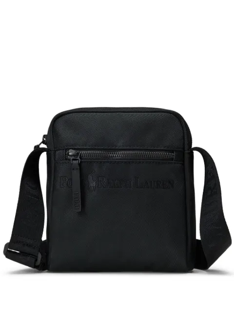 Polo Ralph Lauren embossed-logo shoulder bag Black 405962441002