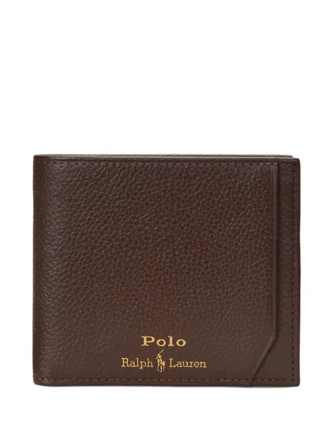 Polo Ralph Lauren grain-textured bi-fold wallet Brown 405963224002