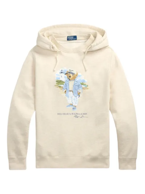 Polo Ralph Lauren Bear-motif hoodie Neutrals 710966739001