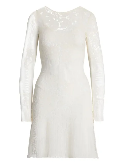 Ralph Lauren Collection lace-embroidered minidress Neutrals 290970610002