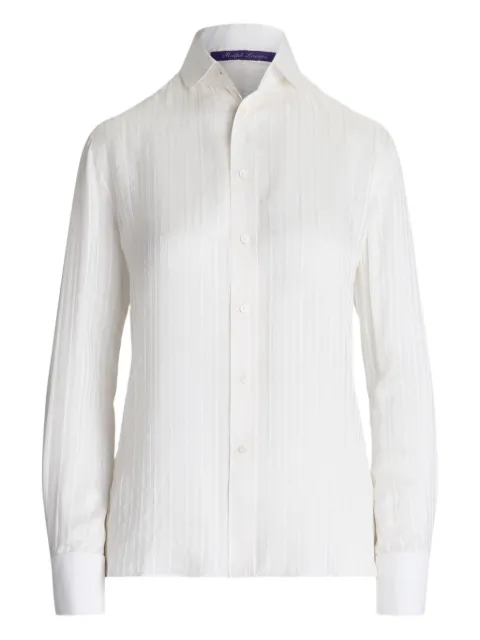Ralph Lauren Collection pinstripe button-up shirt White 290974491001