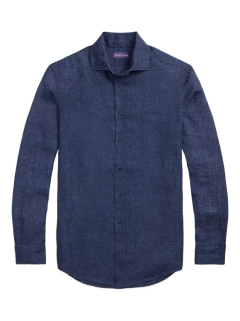 Ralph Lauren Purple Label linen long-sleeve shirt Blue 790964234001