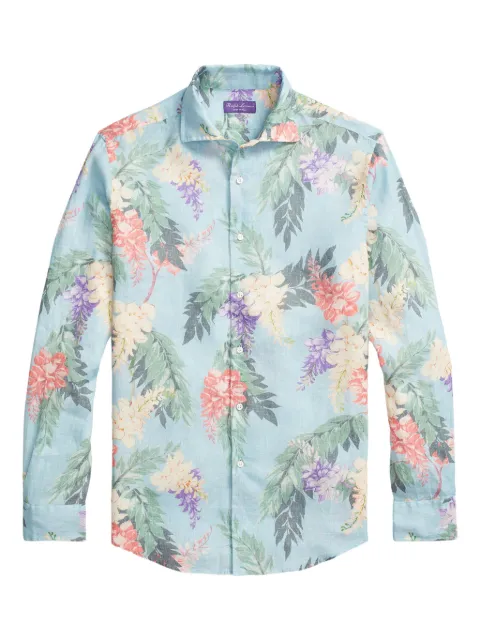 Ralph Lauren Purple Label floral-print shirt Blue 790964229001