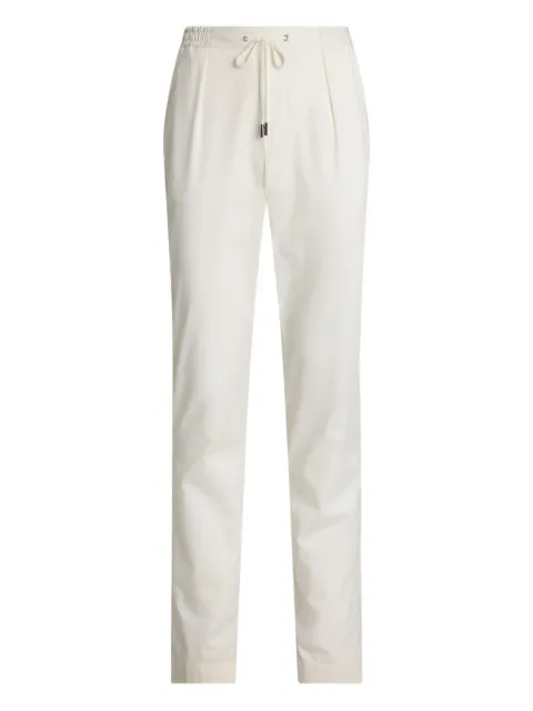 Ralph Lauren Purple Label pleated drawstring trousers White 798965780002