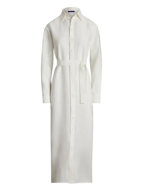 Ralph Lauren Collection belted shirt dress White 290955061004