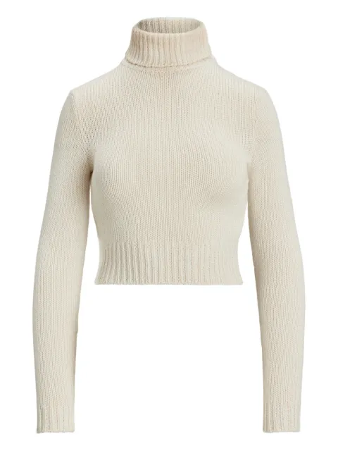 Ralph Lauren Collection cropped turtleneck jumper Neutrals 290970603001