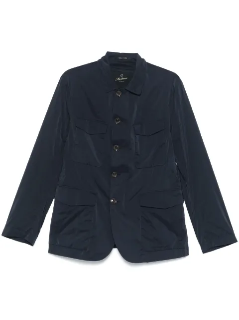 Montecore classic-collar shirt jacket Blue S08MUC883
