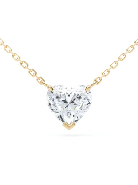 LOEV 18kt recycled yellow gold Floating Heart diamond necklace Gold LVHS100FLNL