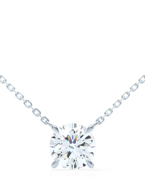 LOEV 18kt recycled white gold Floating Brilliant diamond necklace Silver LVRB200FLNL