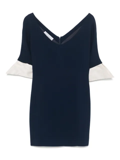 Gianfranco Ferré Pre-Owned 1990s silk mini dress Blue FE390AL