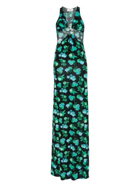 Coperni C-logo printed maxi dress Black COPR157F5027