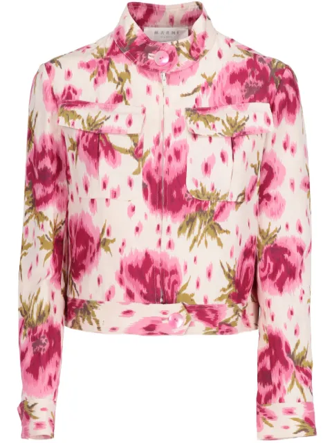 Marni Pre-Owned 2000s floral-print jacket White MA420AH