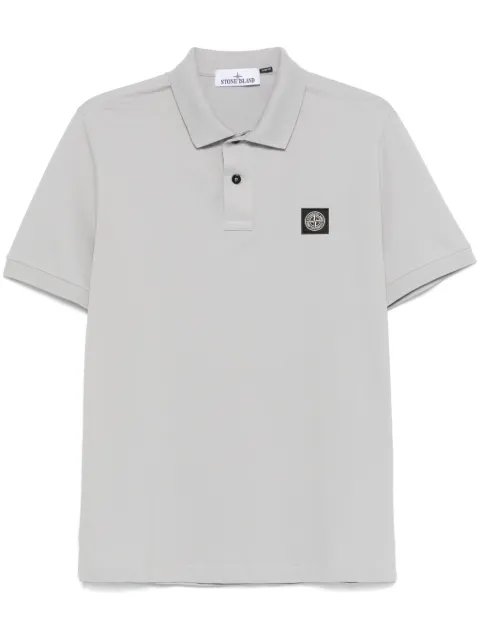 Stone Island logo-patch polo shirt Grey K1S1522002SCS0017
