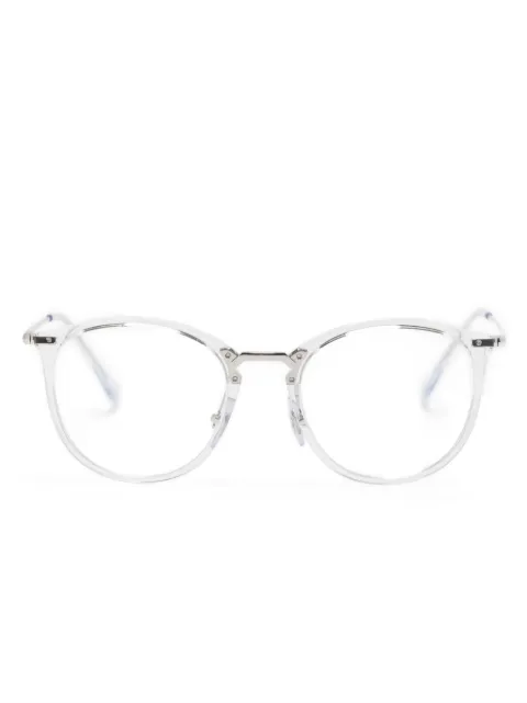 Ray-Ban round-frame glasses White RB7140