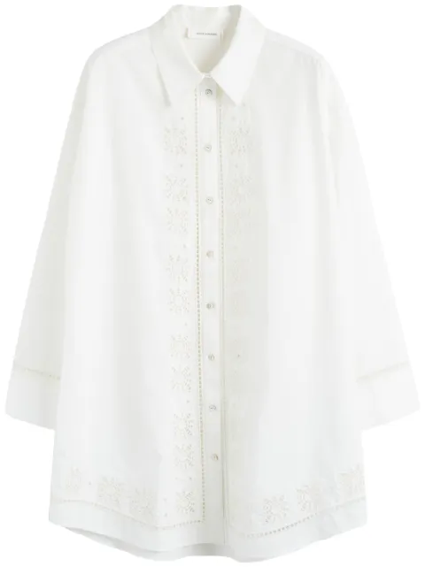 Chinti & Parker broderie-anglaise shirt dress White TSS2517