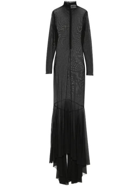 Atu Body Couture point d'esprit maxi dress Black AT25069