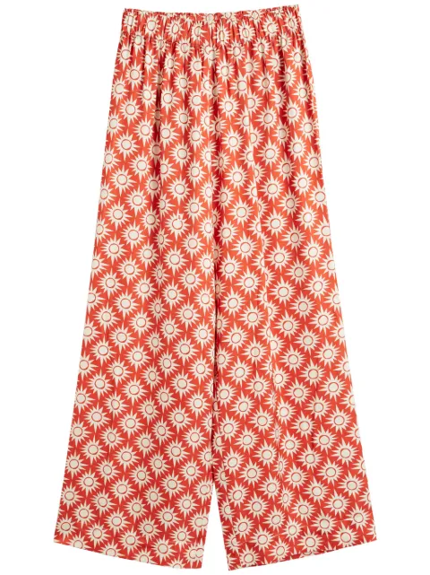 Chinti & Parker x Laura Whitmore printed trousers Orange NSS2502BTERRACOTTA