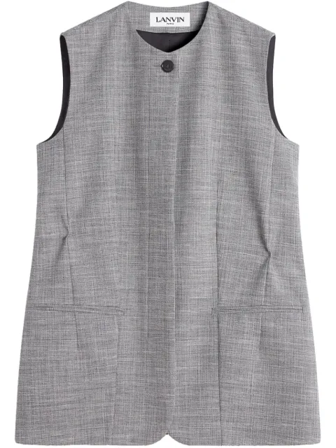 Lanvin round neck waistcoat Grey RWJA00185293E25