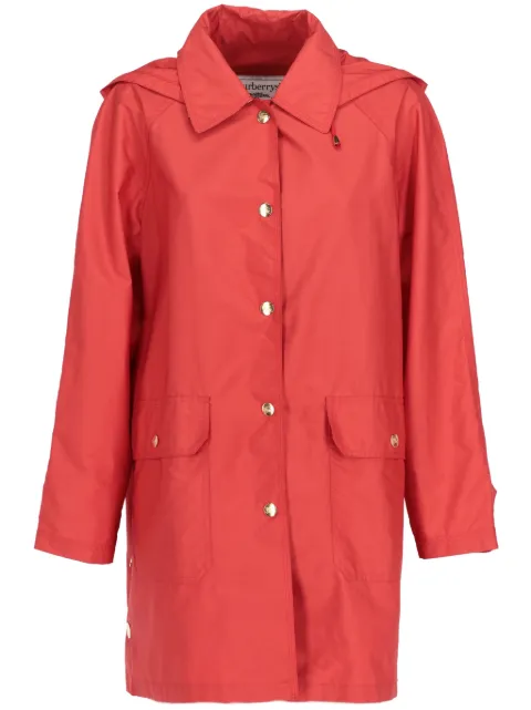 Burberry Pre-Owned 1980s hooded trench coat Red BU740AF