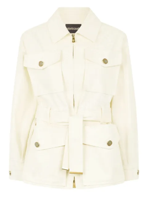 Roberto Cavalli belted jacket White UKT4104NN53