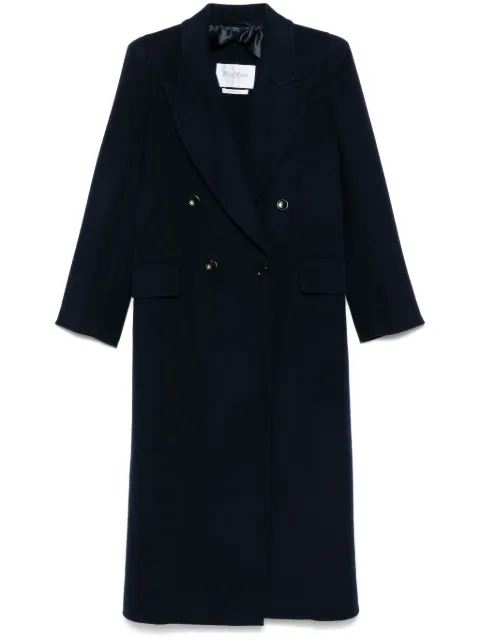 Max Mara Albania peak-lapel double-breasted coat Blue 2511011153600