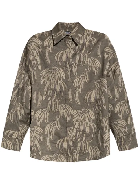 Jacquemus Banana-jacquard shirt Grey 251SH0851748