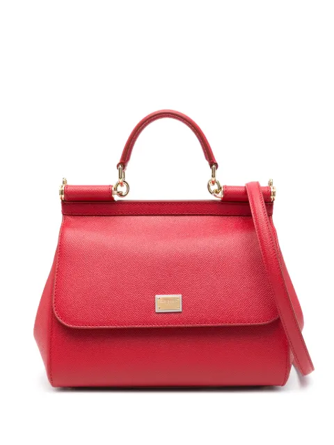 Dolce & Gabbana large Sicily handbag in Dauphine calfskin Red BB6002B1001