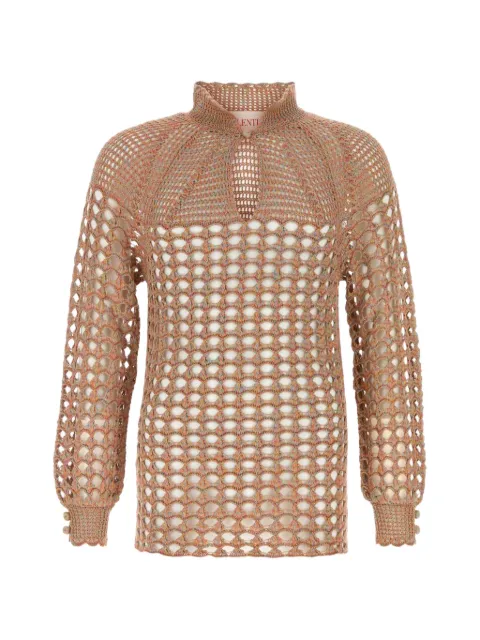 Valentino Garavani crochet sweater Orange VKC34AAUT