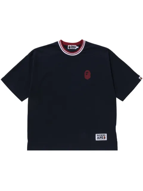 A BATHING APE® logo-print T-shirt Blue 001CSL301008M