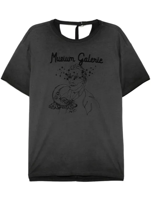 Musium Div. embroidered T-shirt Black MMUTPW00832X