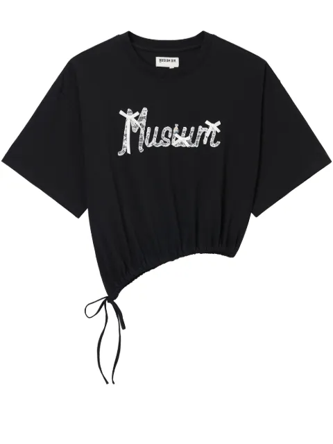 Musium Div. logo-embroidered T-shirt Black MMUTEW00879X