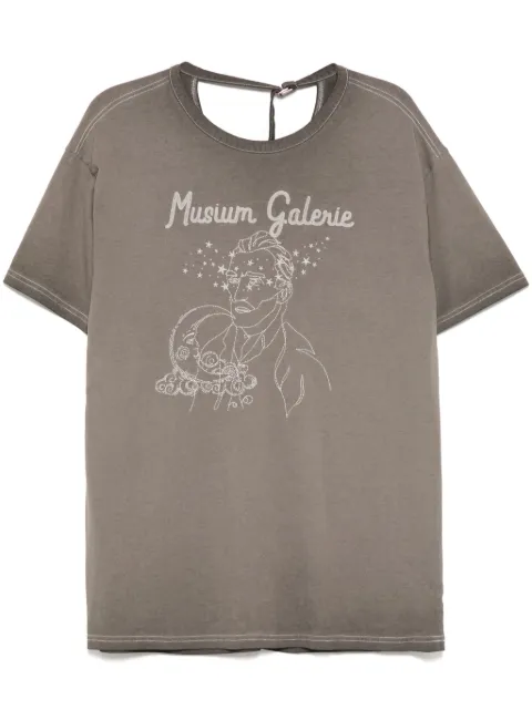 Musium Div. embroidered T-shirt Grey MMUTPW00832X