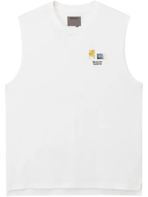 Musium Div. cotton tank top White MMUVTM00785X