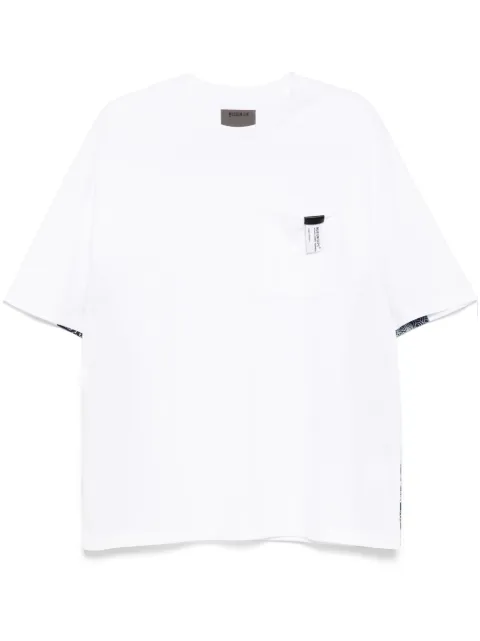 Musium Div. printed outseam panelled T-shirt White MMUTEM00756X
