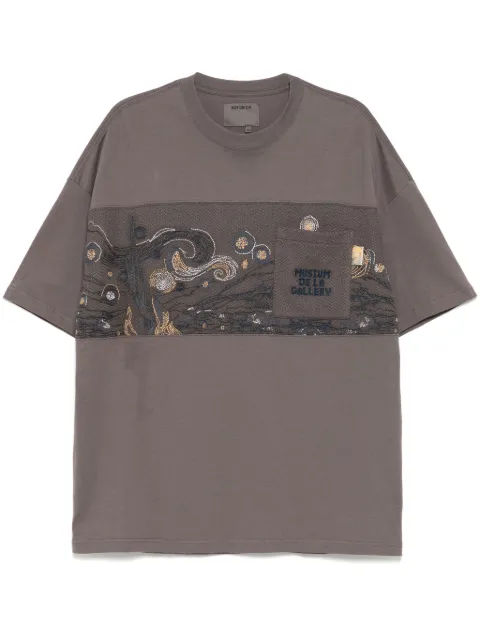 Musium Div. logo-embroidered T-shirt Grey MMUTEM00762X