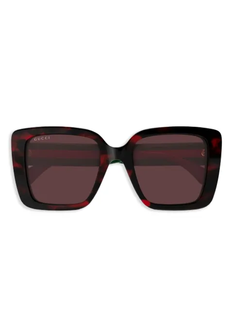 Gucci Eyewear signature web-detailing sunglasses Brown GG1861S