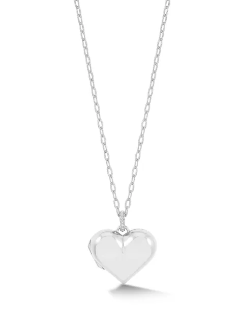 DOWER AND HALL Treasured Heart talisman necklace Silver LK1S18