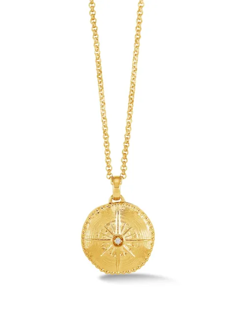 DOWER AND HALL True North locket necklace Gold SCLK56VDIA18