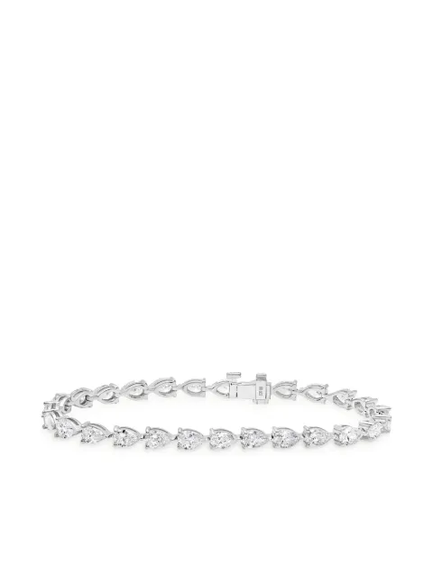 Jewels Aficionado 18K white gold diamond tennis bracelet Silver JAB47DWG