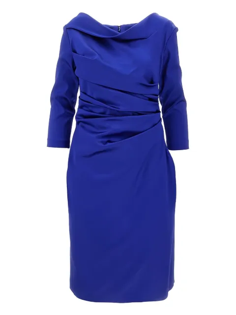 Talbot Runhof draped midi dress Blue OS0704021200426