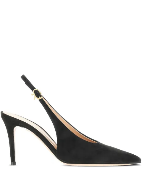 Gianvito Rossi 85mm Robbie slingback pumps Black G9546185RICCAMNERO
