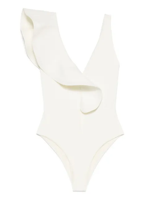 Johanna Ortiz ruffle-detailing swimsuit Neutrals PT03105