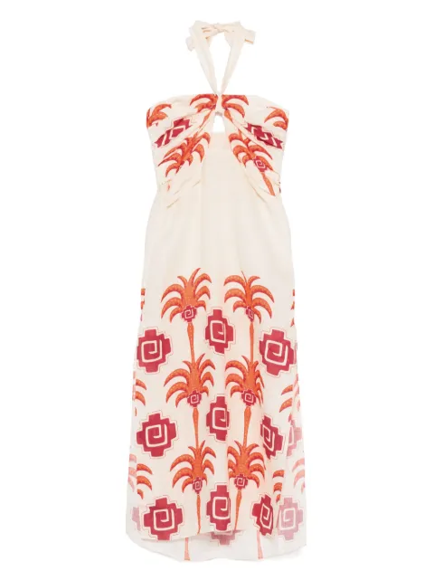 Johanna Ortiz Water Adventure maxi dress Neutrals PT03028