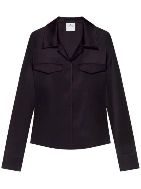 Courrèges satin shirt Black 225CCH091TA0007