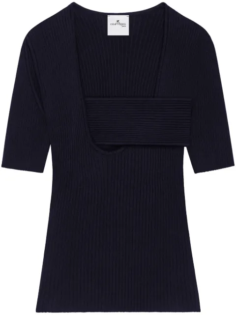 Courrèges Infinity top Blue 225MPU217FI0001