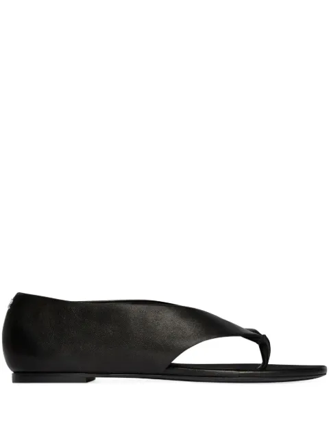 Courrèges leather sandals Black 225SCS122AG0030