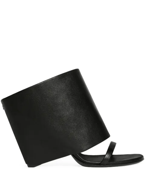 Courrèges Oblique sandals Black 225SSD037AG0030