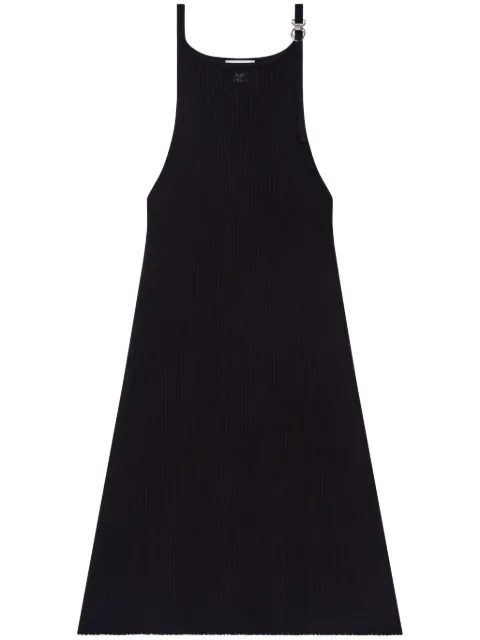 Courrèges buckle-detail ribbed dress Black 225MRO615FI0001
